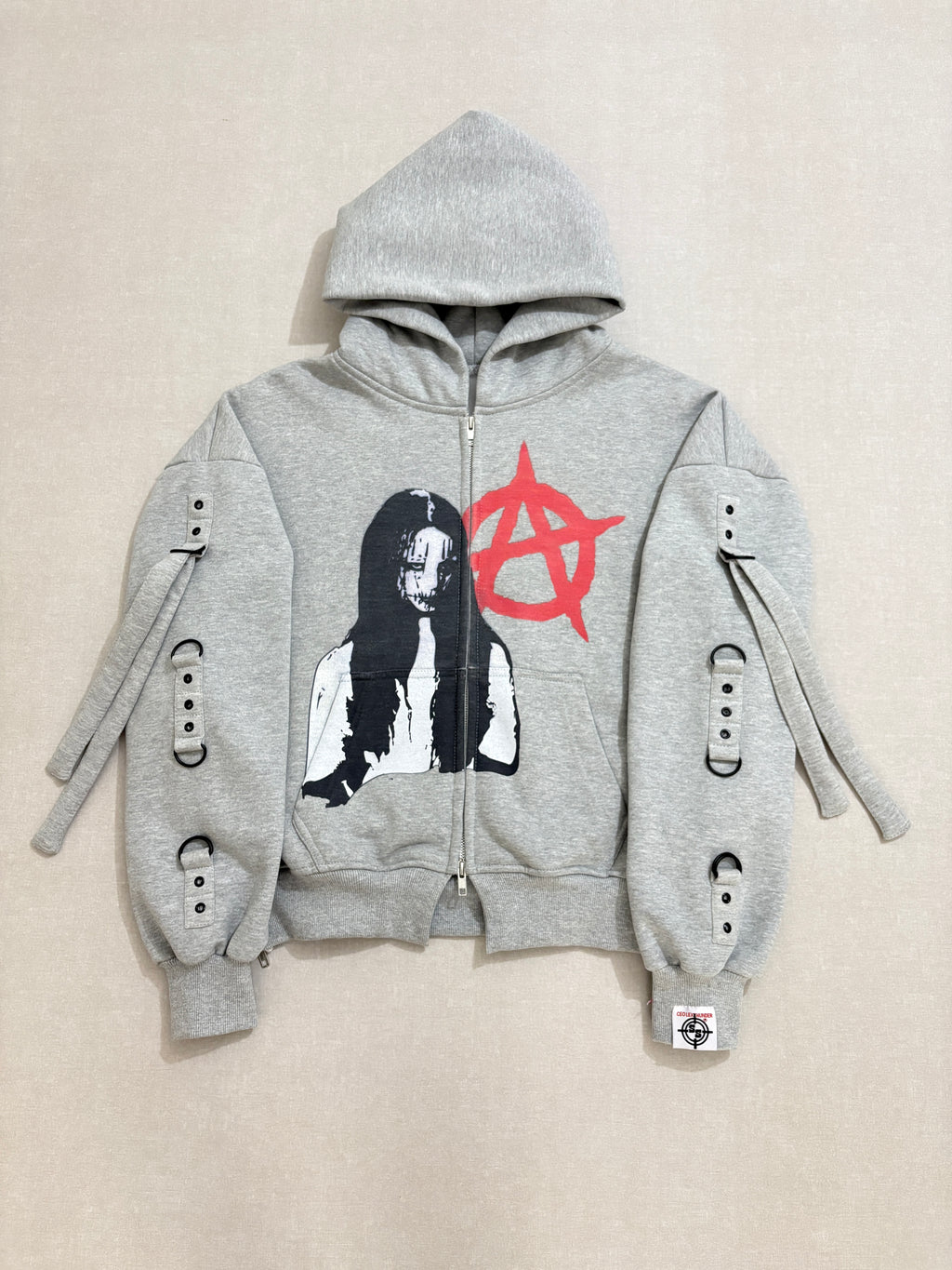 HEATHER GREY CHAOTIC ANARCHY CLAN ZIPPER