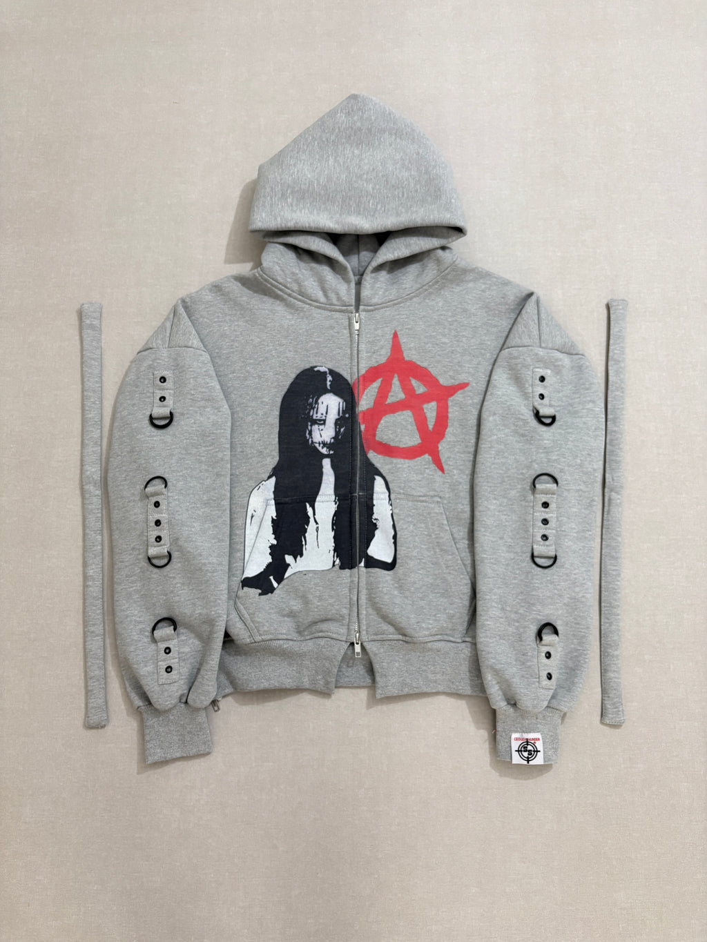HEATHER GREY CHAOTIC ANARCHY CLAN ZIPPER