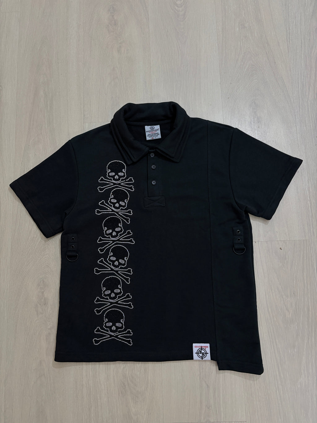 THE SKULL BLACK POLO SHIRT