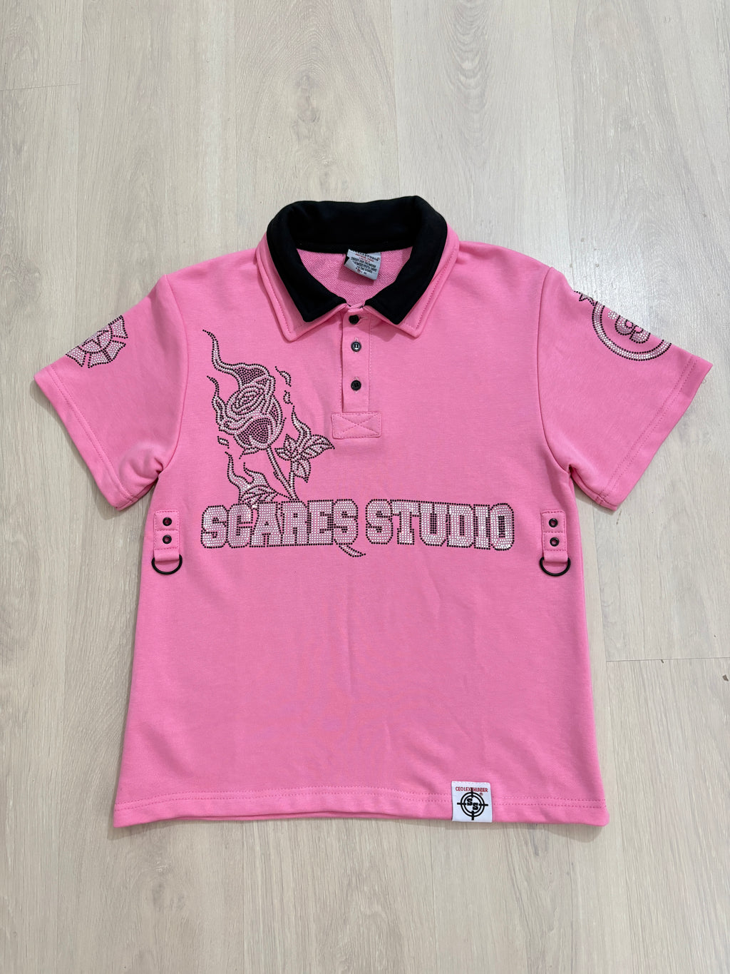 THE NEW BORNSTAR ROSE PINK POLO SHIRT