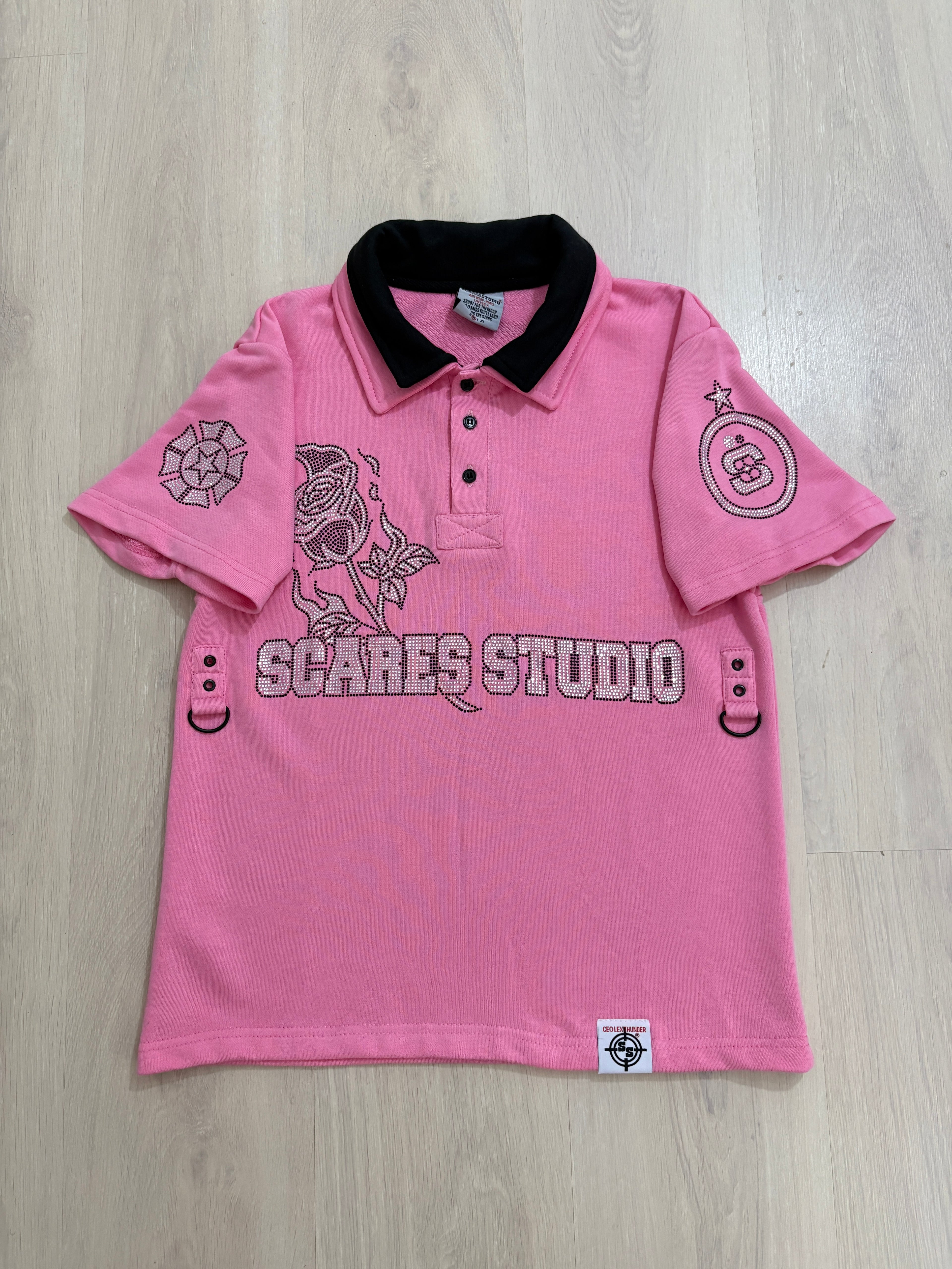 THE NEW BORNSTAR ROSE PINK POLO SHIRT