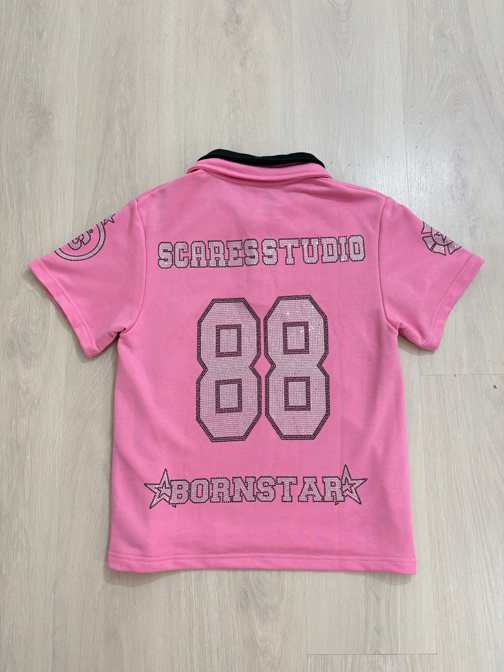 THE NEW BORNSTAR ROSE PINK POLO SHIRT