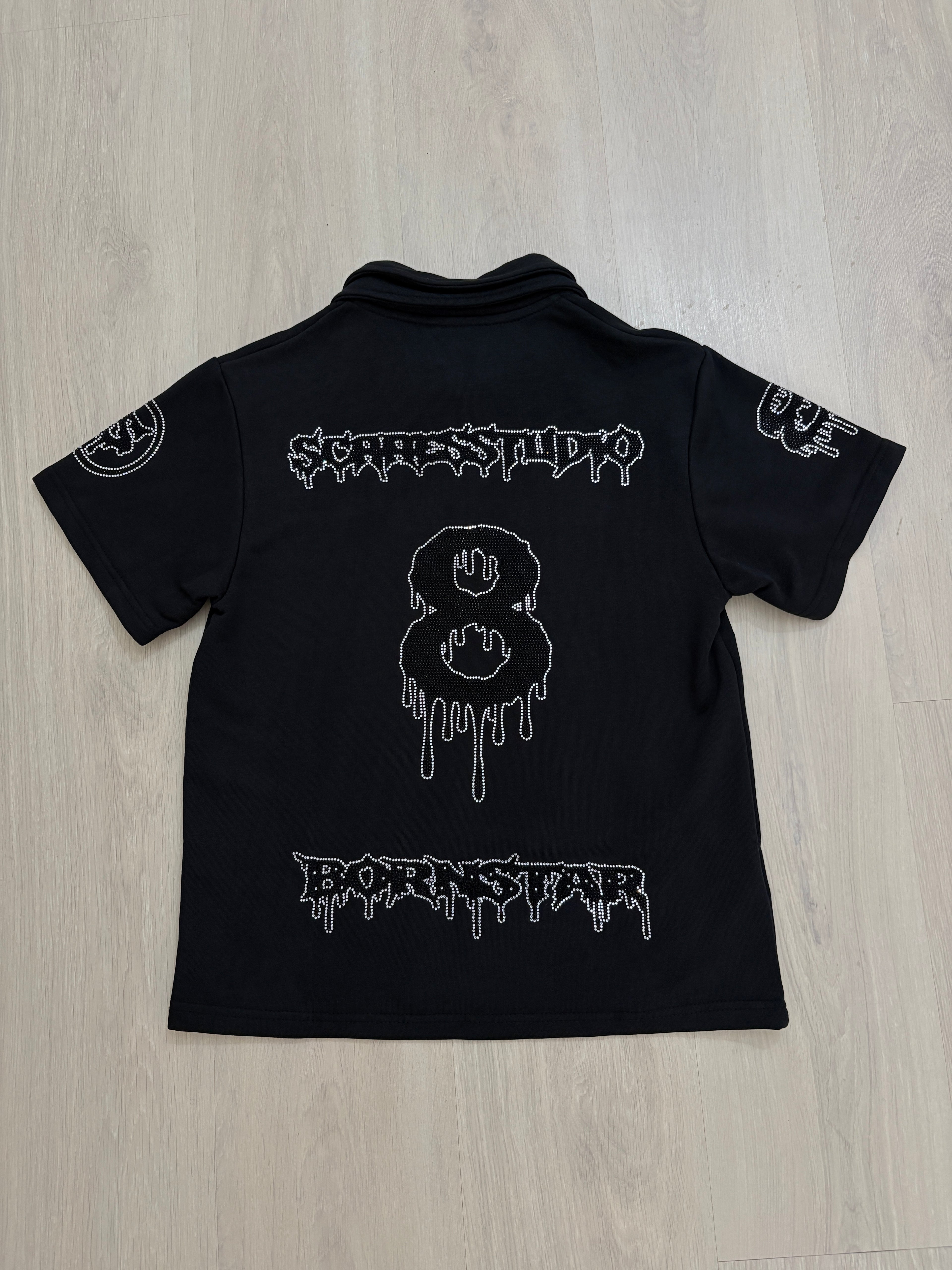LIFE IS WAR BLACK POLO SHIRT