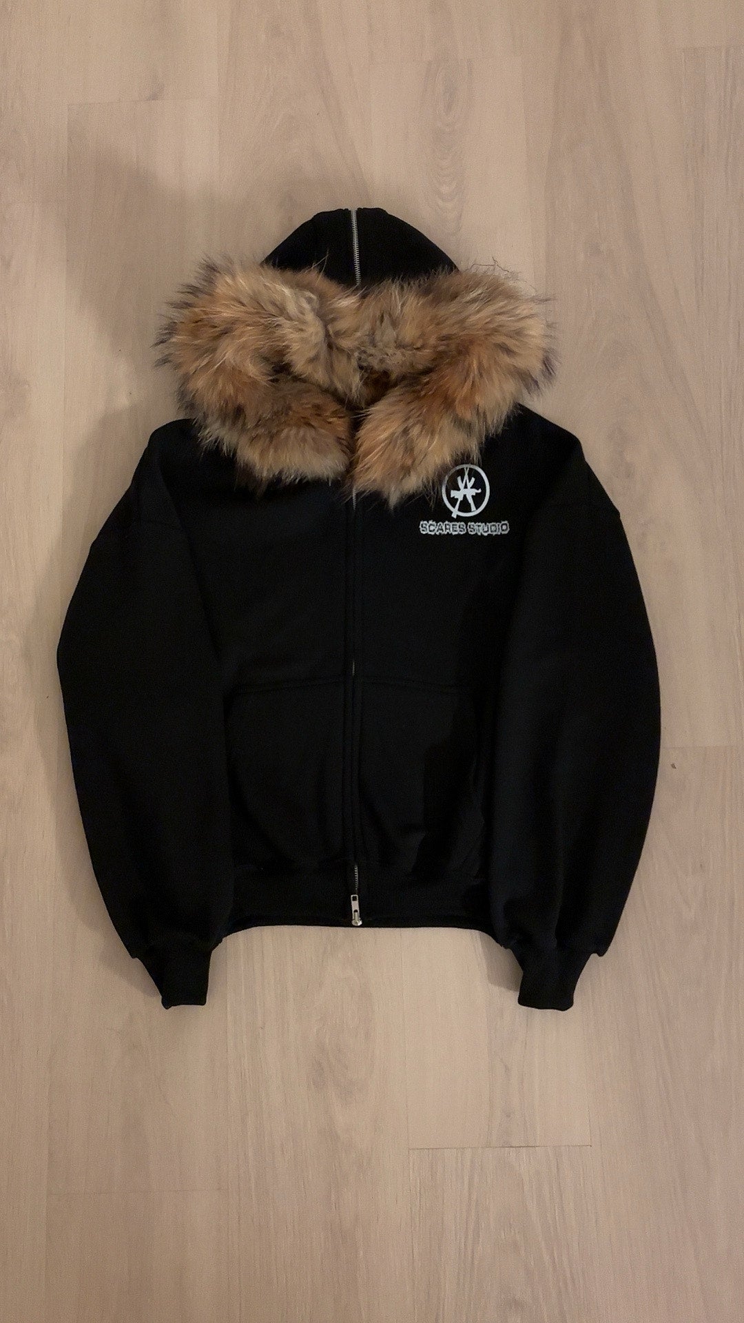 TRIBAL RAGE BLACK FUR ZIPPER