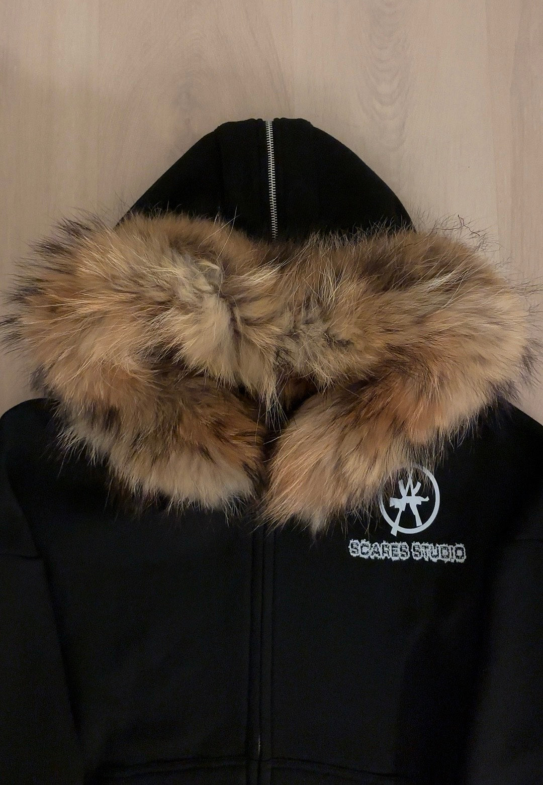 TRIBAL RAGE BLACK FUR ZIPPER