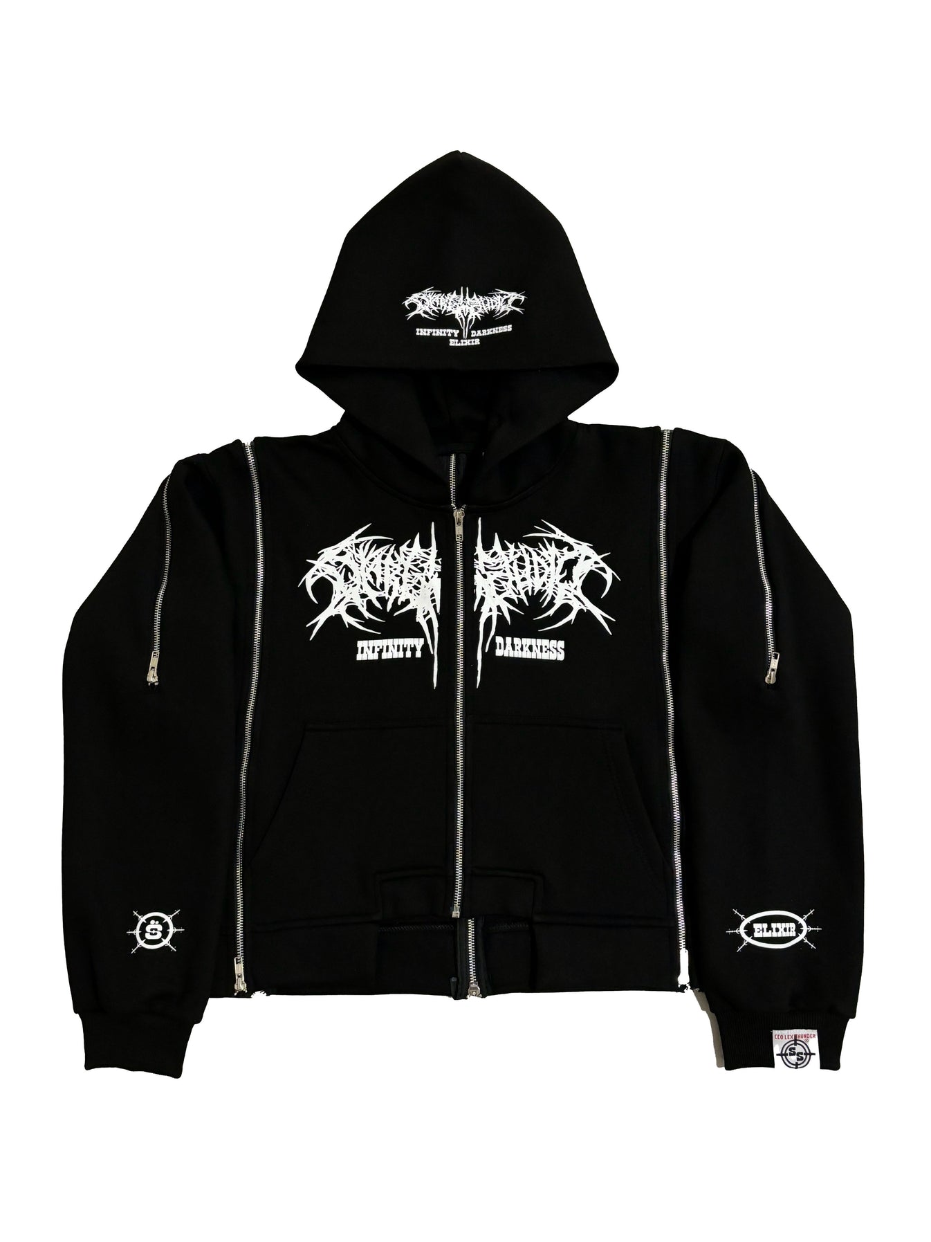 SCARES STUDIO & ELIXIR (8 ZIP-UP CROPPED HOODIE) – SCARESSTUDIO