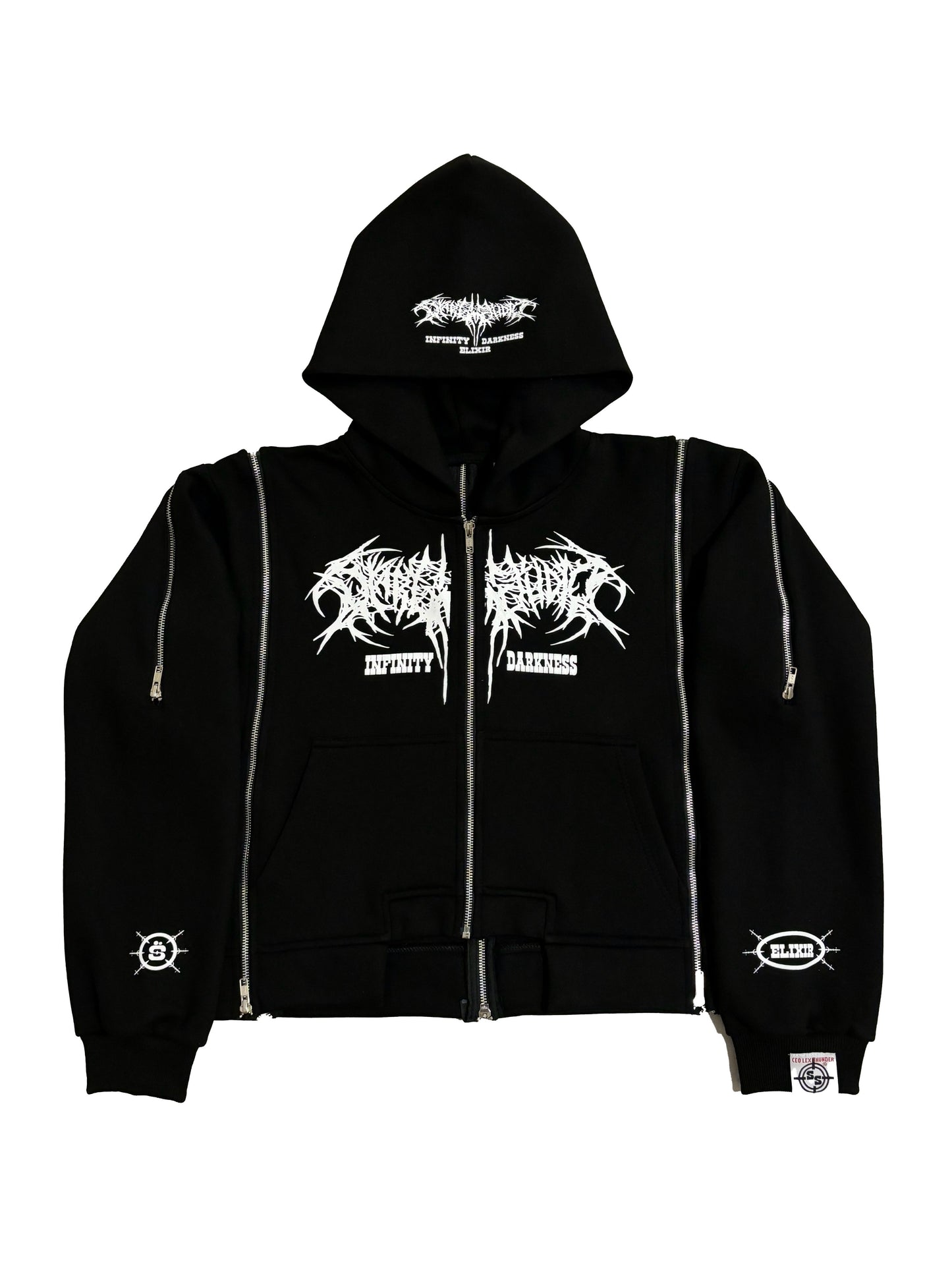 SCARES STUDIO & ELIXIR (8 ZIP-UP CROPPED HOODIE)