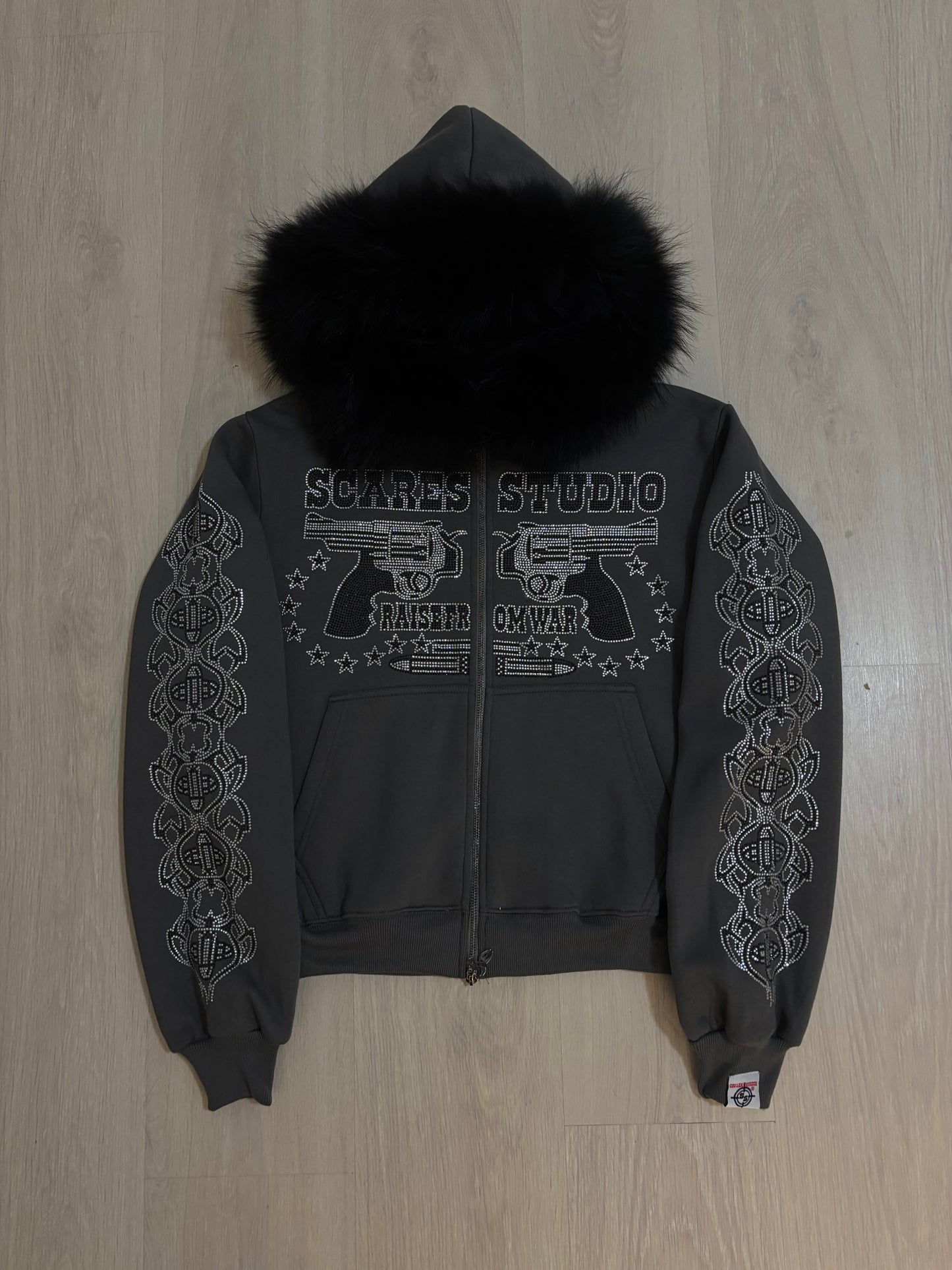 RAISE FROM WAR FUR ASH-GREY FUR ZIPPER