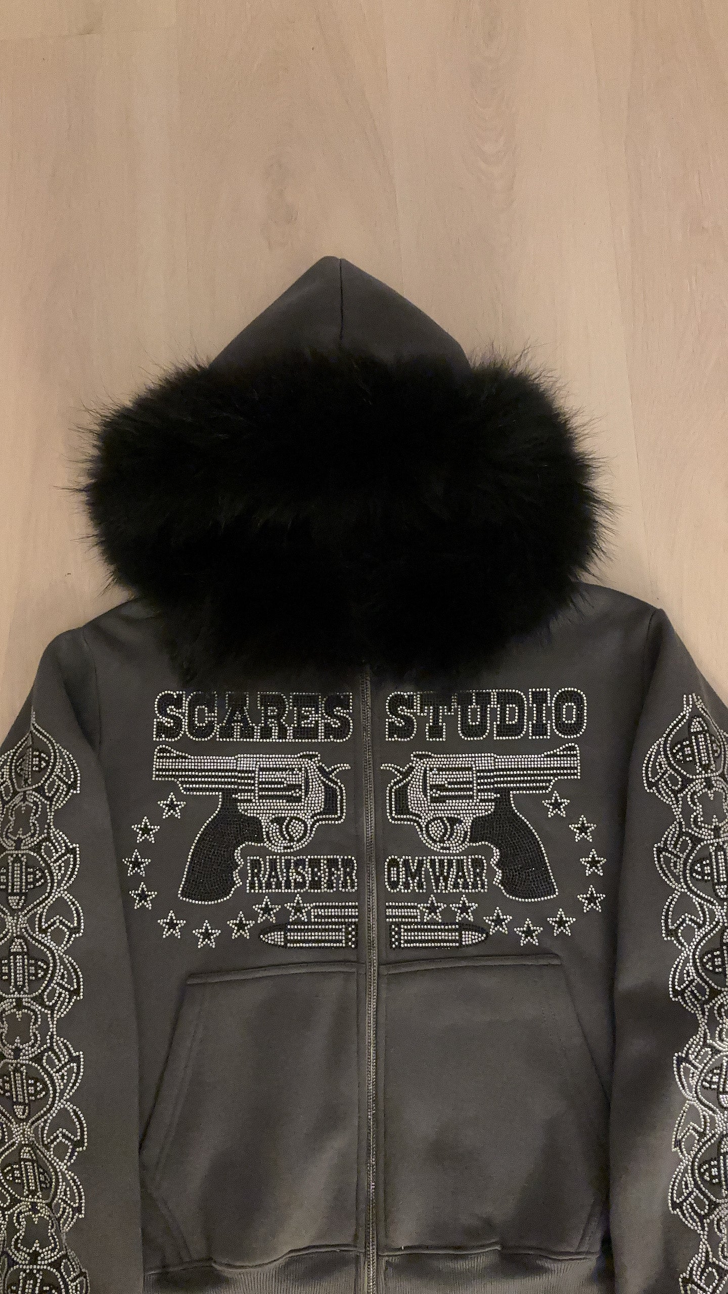 RAISE FROM WAR FUR ASH-GREY FUR ZIPPER