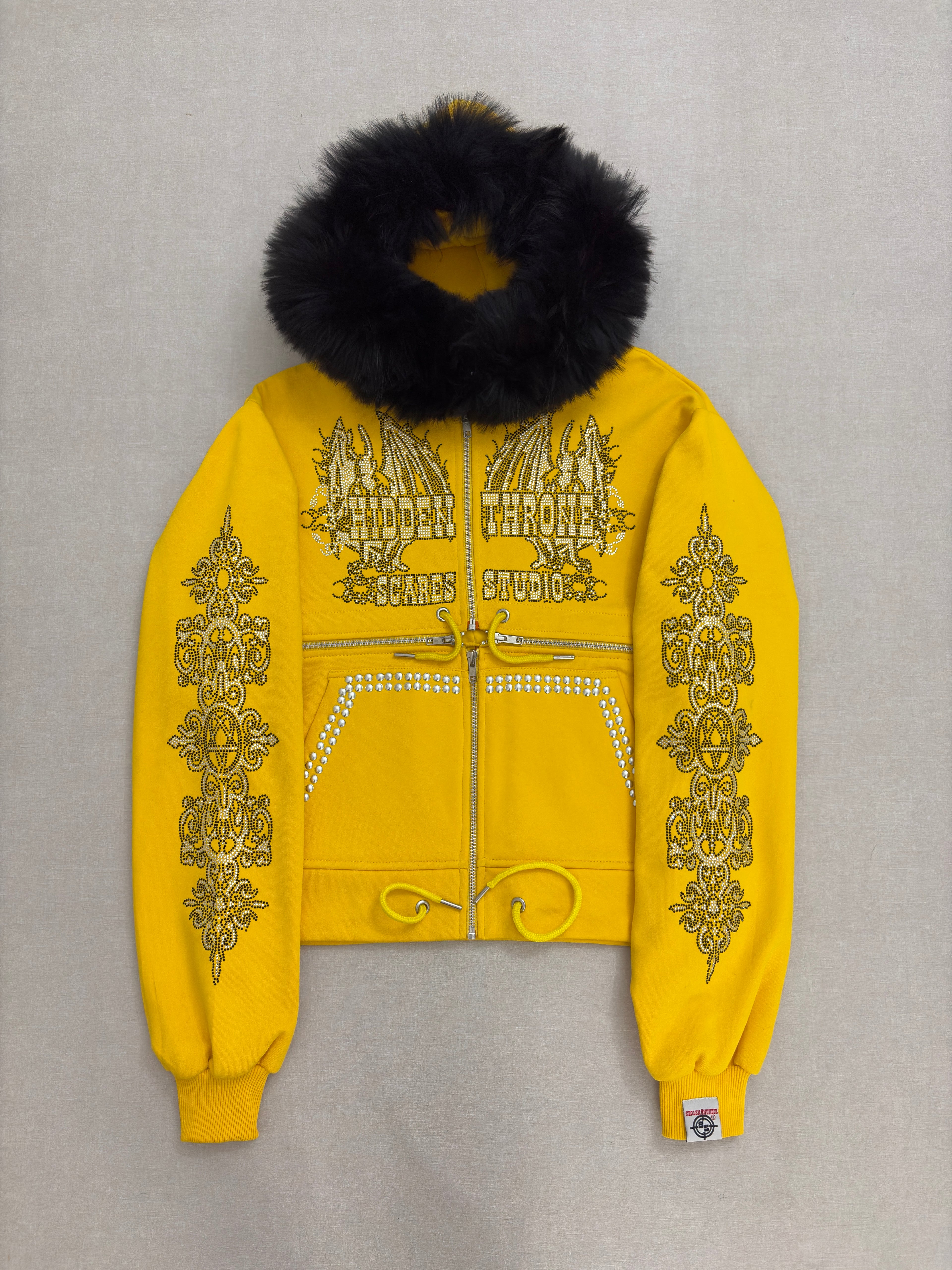HIDDEN THRONE YELLOW CROSS-ZIPPER