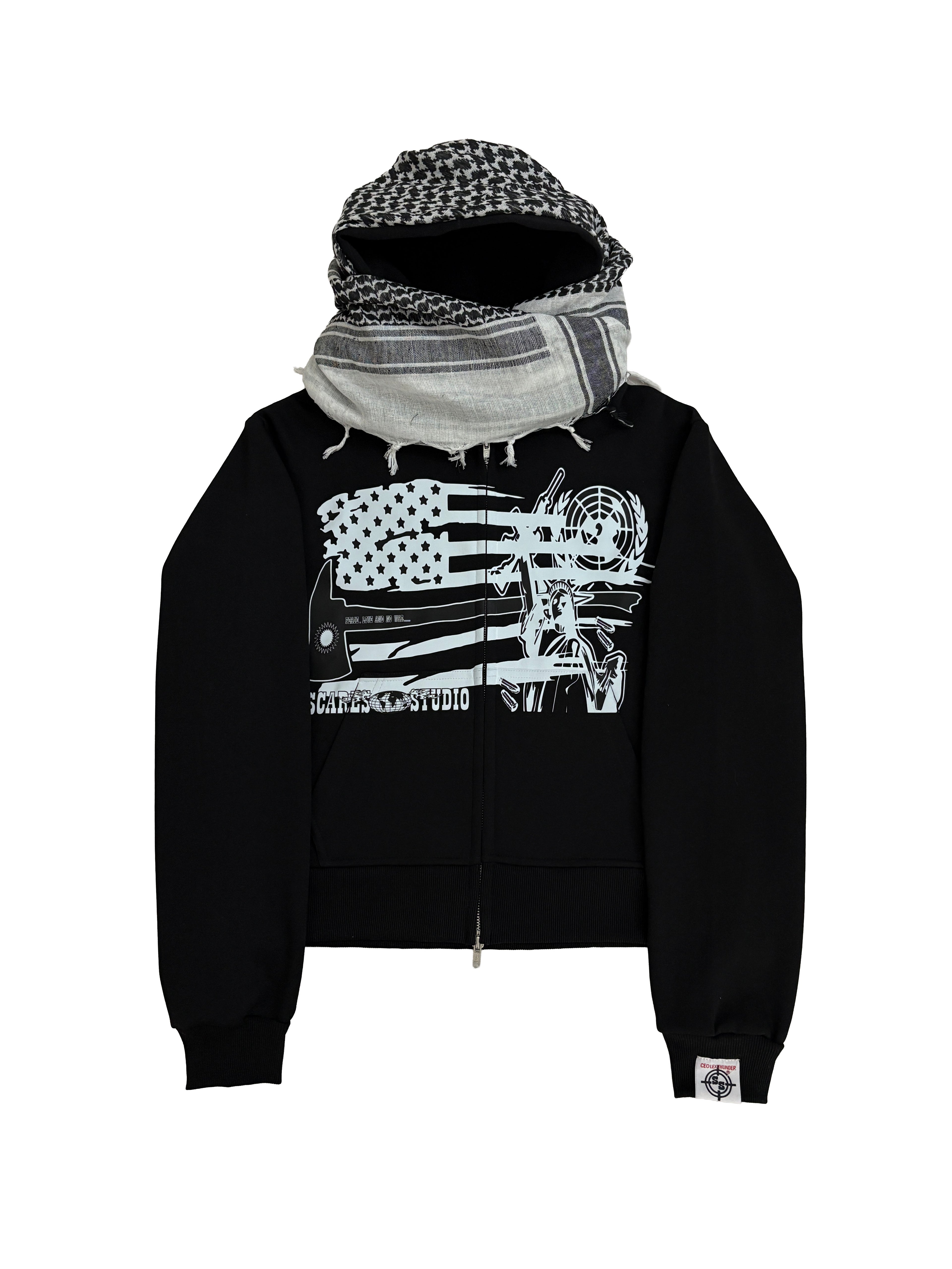 N.G.A TURBAN SCARF ZIPPER