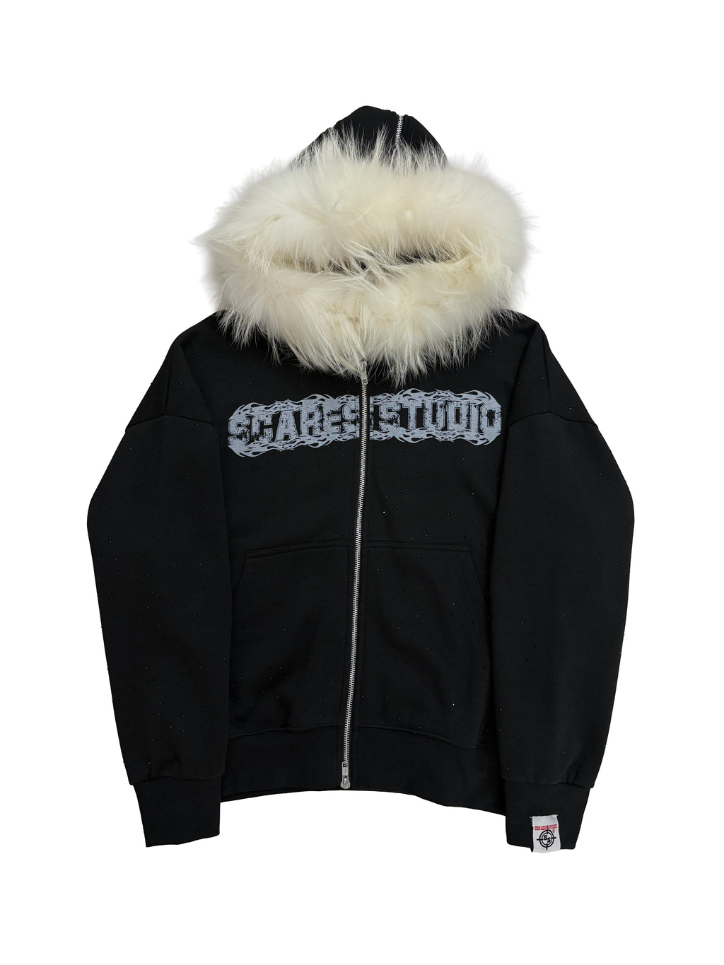 NIGHT STARS BLACK FUR ZIPPER