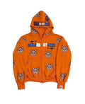 ORANGE CARTOON STARS ZIPPER
