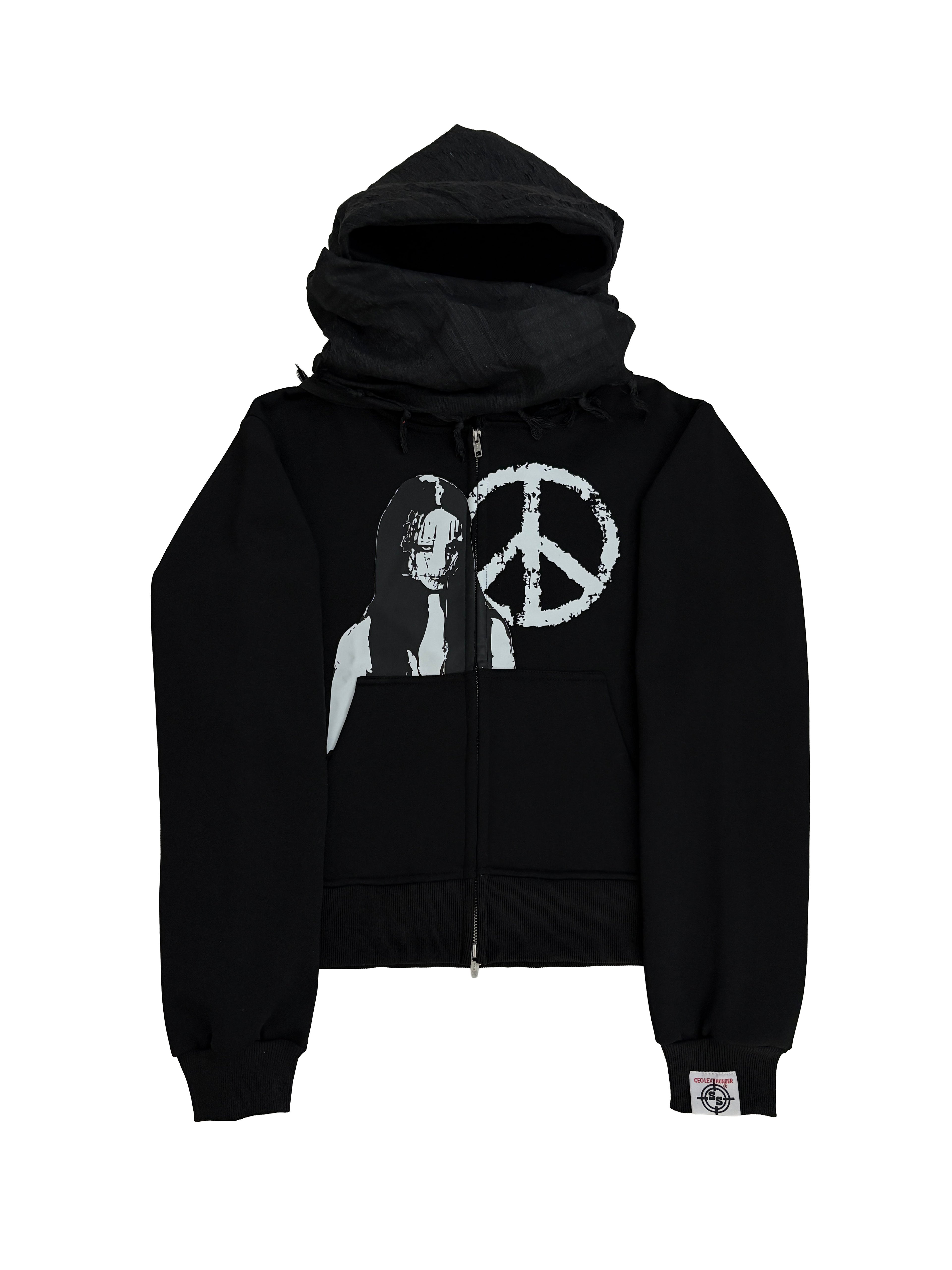 PEACE & CHAOS TURBAN SCARF ZIPPER
