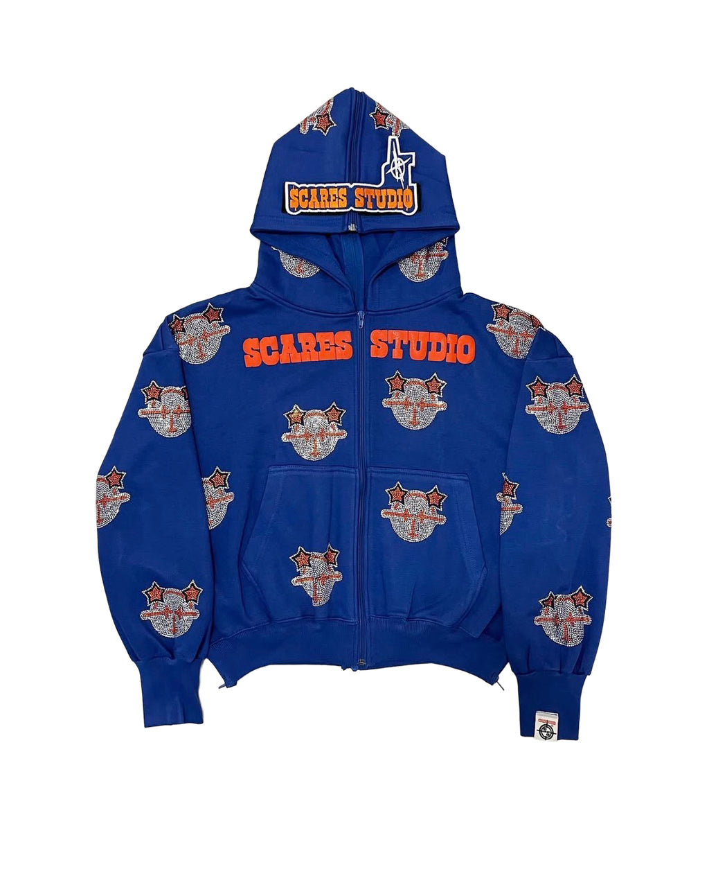 ROYAL BLUE CARTOON STARS ZIPPER