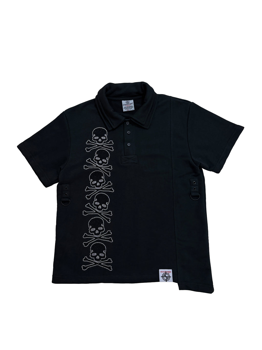 THE SKULL BLACK POLO SHIRT