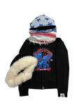USA ARMY HYB. HOODIE [SCARF & FUR HOODS STYLES]