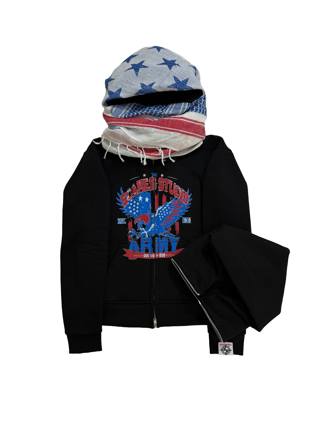 USA ARMY HYB. HOODIE [SCARF & NORMAL HOODS STYLES]