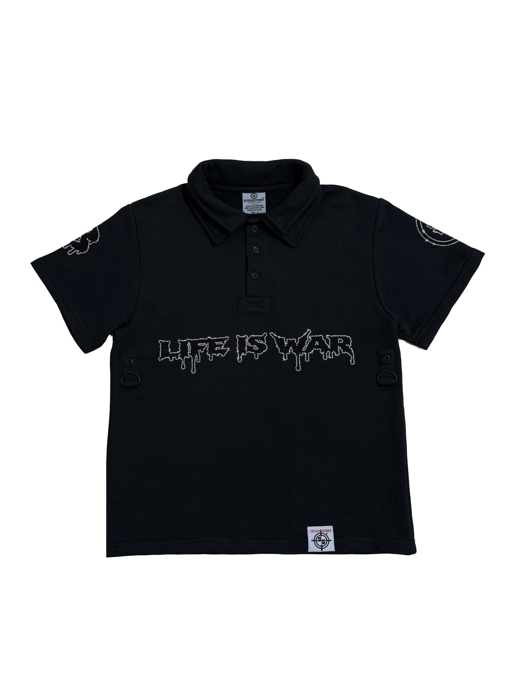 LIFE IS WAR BLACK POLO SHIRT