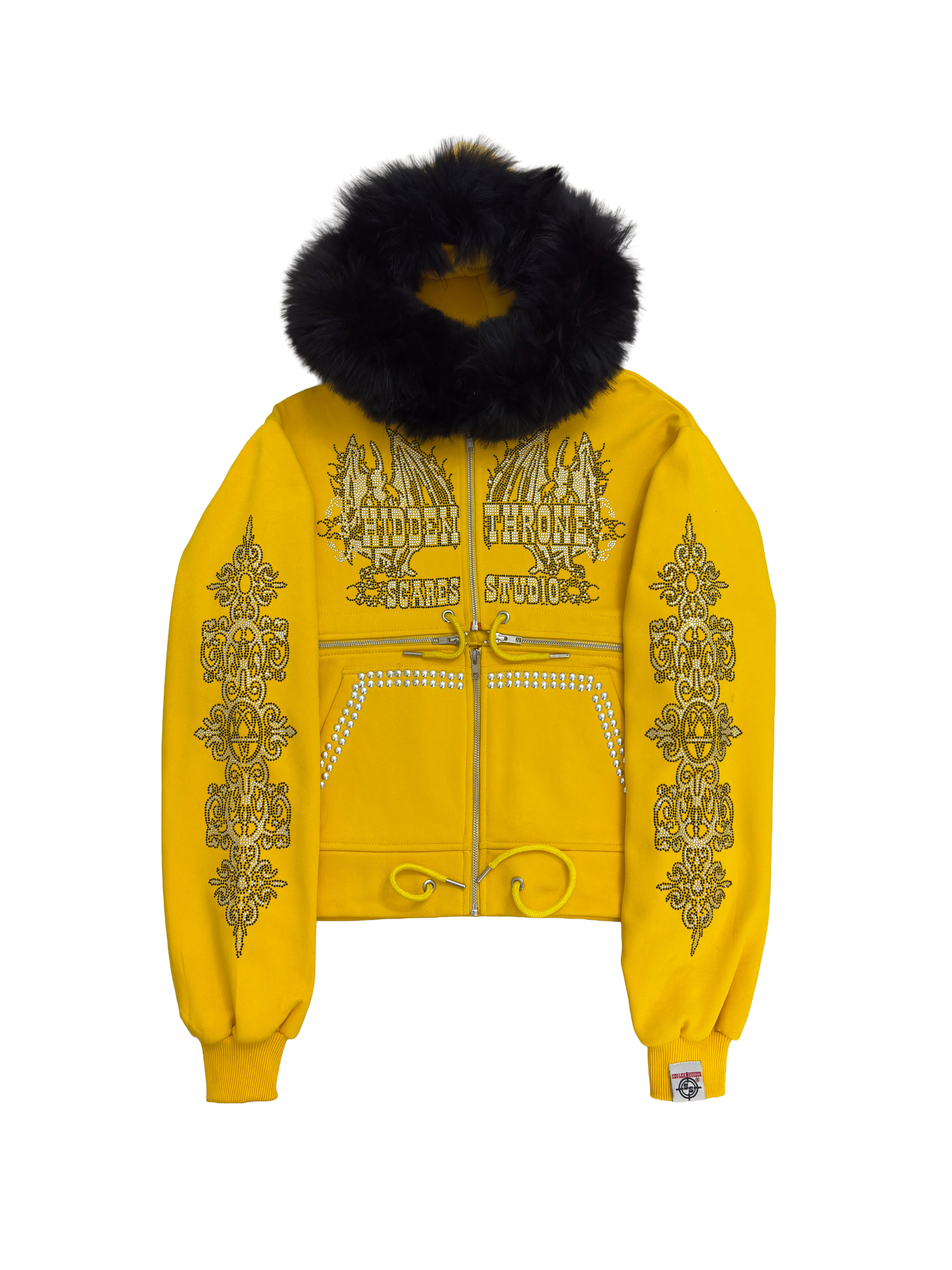 HIDDEN THRONE YELLOW CROSS-ZIPPER